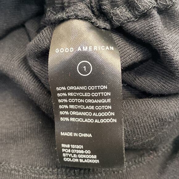 GOOD AMERICAN - Ruched Mini Tank Dress 
IN BLACK WOMENS size 1 (small) (b19) - Picture 2 of 4